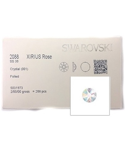 Swarovski 2088 Xirius Rose SS30 Crystal AB Foiled