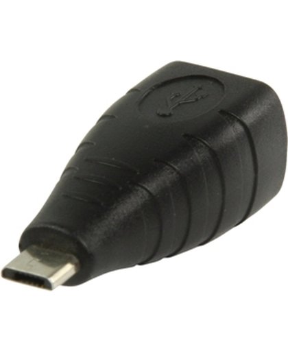 Valueline VLCP60906B USB Micro B Mannelijk USB B Vrouwelijk Zwart kabeladapter/verloopstukje