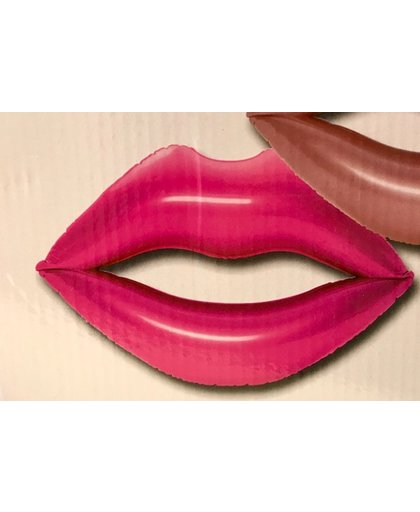Lippen opblaasbaar | inflatable lips | groot | Summer Fun | Water floating Row | 180CM*160CM | Zwemband | Swimring | fuchsia roze