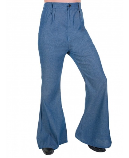 Jean kleurige discobroek voor mannen - Verkleedkleding - Maat XL