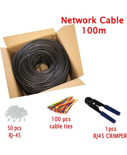 Multi-Kabel 1 - Cat 6 UTP-kabel - RJ45 - 100 m - Zwart