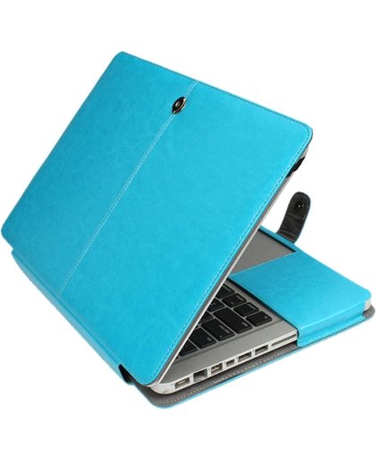 For Macbook Pro 15.4 inch Laptop Crazy Horse structuur horizontaal Flip lederen hoesje (blauw)