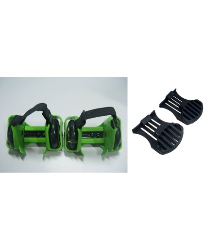 Flashing Rollers groen met rem max 90kg