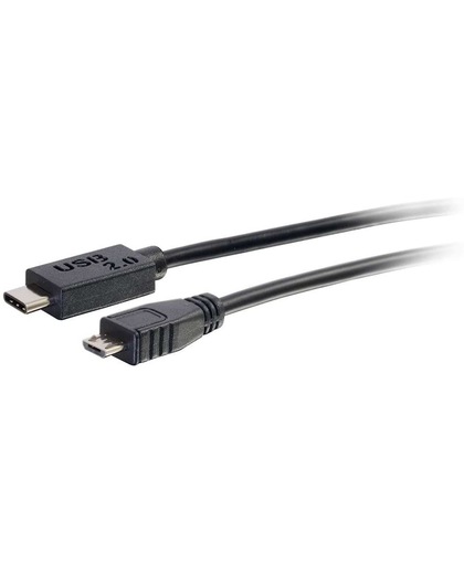 C2G USB 2.0, C - Micro B, 4m 4m USB C Micro-USB B Mannelijk Mannelijk Zwart USB-kabel