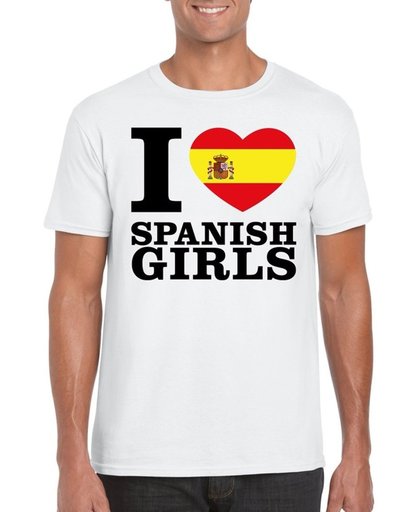 I love Spanish girls t-shirt wit heren - Spanje shirt L