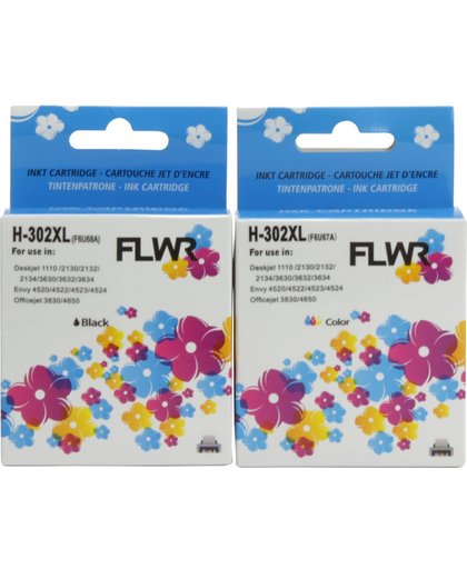 FLWR - Inktcartridge / 302XL 2-pack - geschikt voor HP