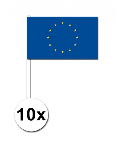 10 zwaaivlaggetjes Europa 12 x 24 cm