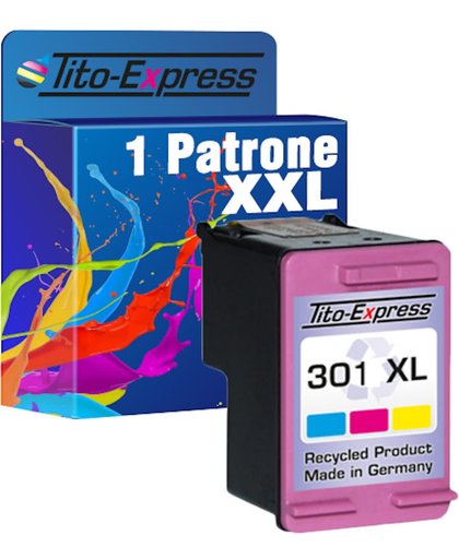 Tito-Express PlatinumSerie PlatinumSerie® 1 Cartridge/Patronen compatibel voor HP 301 XL Color met chip zodat de vulstand weer gaat