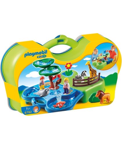 Playmobil 123 Meeneem dierentuin met waterpartij - 6792