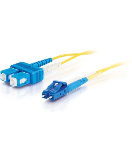 C2G 85594 30m LC SC OFNR Geel Glasvezel kabel