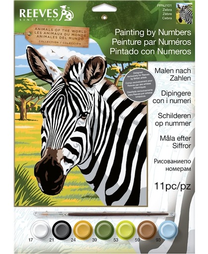 Schilderen op nummer - zebra