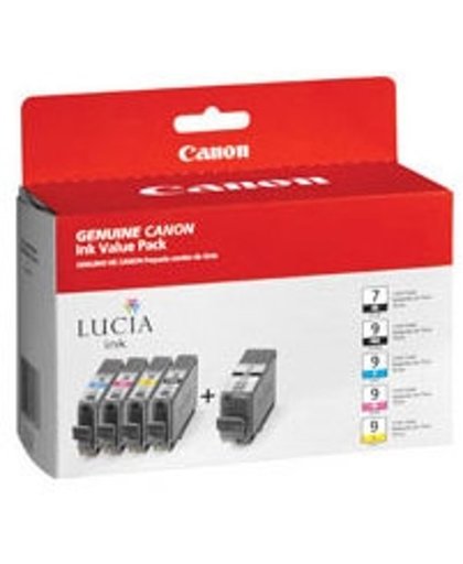 Canon PGI-9 PBK/C/M/Y/GY inktcartridge Cyaan, Grijs, Magenta, Foto zwart, Geel