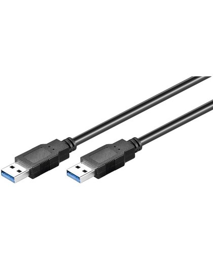 Alcasa USB 3.0 1.8m 1.8m USB A USB A Mannelijk Mannelijk Zwart USB-kabel