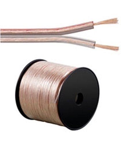 Wentronic LSK 2x1.5, 100m CCA 100m Transparant audio kabel