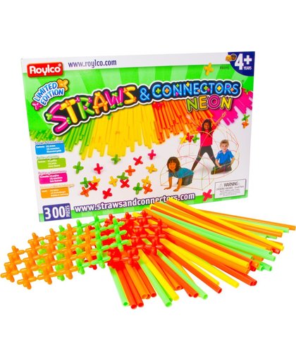 Straws & Connectors 300 stuks NEON