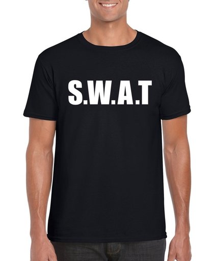 SWAT tekst t-shirt zwart heren L