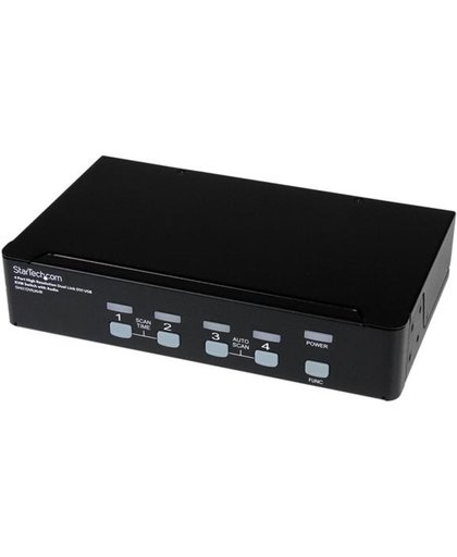 StarTech.com 4-poort Hoge-Resolutie USB DVI Dual-Link met Audio KVM-switch