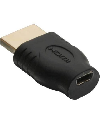 InLine 17690A HDMI A HDMI D Zwart kabeladapter/verloopstukje