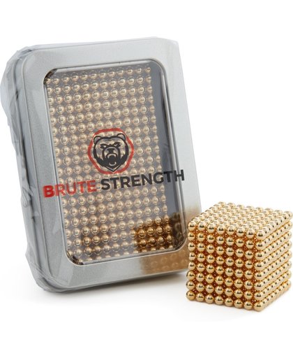 Brute Strength - Neocube Magneetballetjes - Goud (504 balletjes | 5mm | metalen geschenkverpakking)