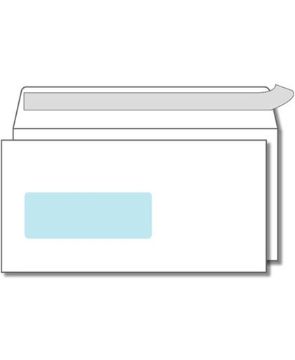 Vensterenvelop (VL30) 110x220 zelfkl wit, 90gr, zelfklevend, venster links