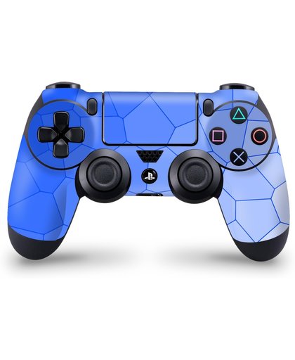 Playstation 4 Controller Skin Cells Blauw- PS4 Controller Sticker