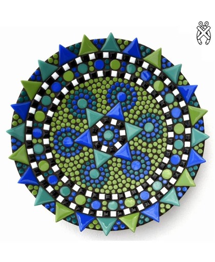 Mozaiek pakket Schaal Spetter blauw-groen