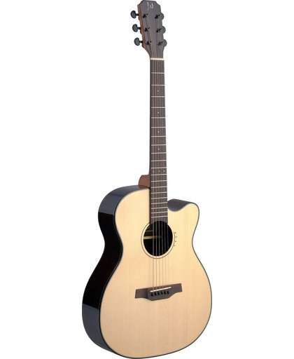 LYN-ACFI elektro-akoestische western gitaar met massief bovenblad