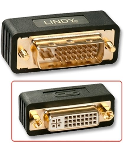Lindy DVI-I Port Saver DVI-I DVI-D Zwart kabeladapter/verloopstukje