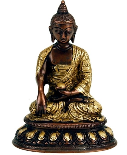 Boeddha Sakyamoeni beeld 2-kleurig