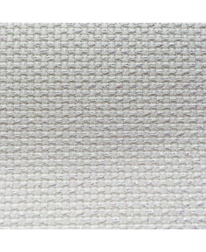 27,5 x 27,5 cm Iridescent Witte Aida stof met glitter effect - 5.5 kruisje per cm - regenboog effect borduurstramien - witte borduurstof