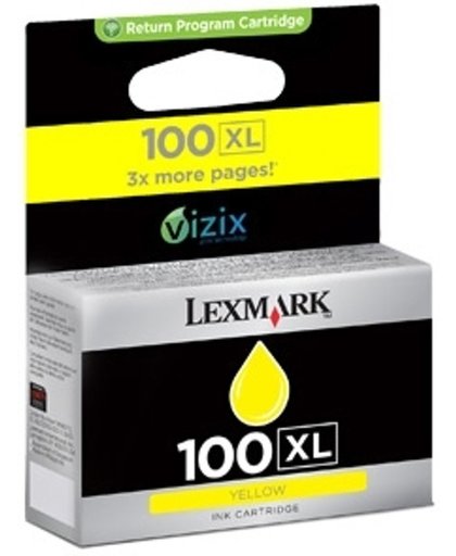 Lexmark 100XL hg rendem. retourprogr. gele inktcartr. inktcartridge