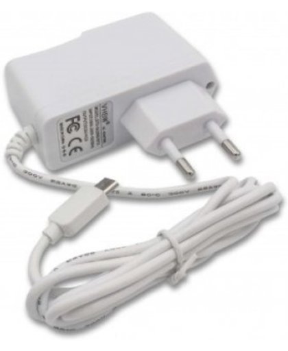 VHBW USB-C lader met vaste kabel - 2A - wit - 1,2 meter