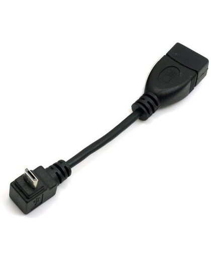 Coretek USB Micro B OTG adapter haaks - USB2.0 - 0,10 meter