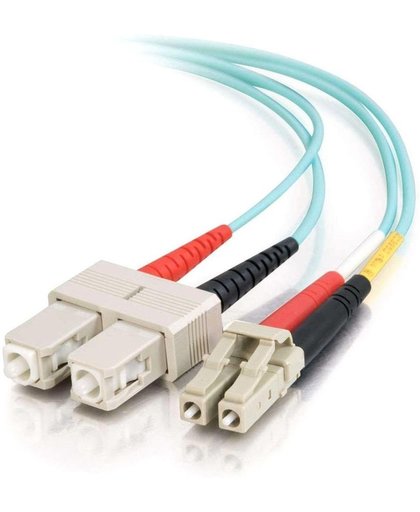 C2G 85536 Glasvezel kabel 10 m OFNR LC SC Turkoois
