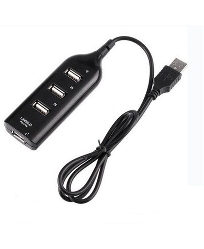 4 Poort mini USB 2.0 Hub, hoge snelheid ZWART - Underdog Tech