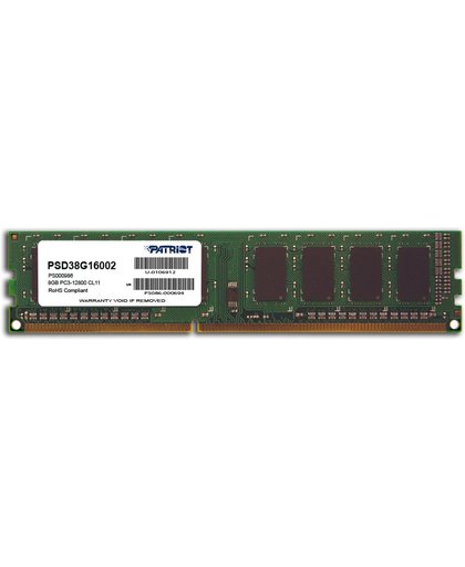 Patriot Memory DDR3 8GB PC3-12800 (1600MHz) DIMM 8GB DDR3 1600MHz geheugenmodule