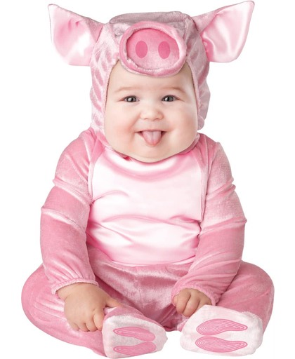 Premium klein varken kostuum voor baby's - Verkleedkleding - Maat 74/80