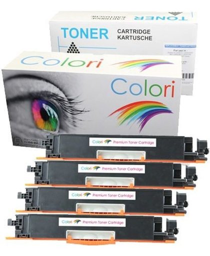 Merkloos - toner / Alternatief voor de Hp Set 4x Toner voor Hp 130A Color Laserjet Pro Mfp M 170 CF350A CF351A CF352A CF353A