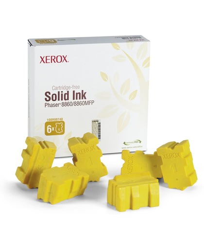 Xerox Genuine Solid Ink, Phaser 8860/8860MFP Geel (6 Sticks)