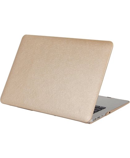 For Macbook Pro Retina 15.4 inch Silk structuur Apple Laptop PC beschermings hoesje(Gold)
