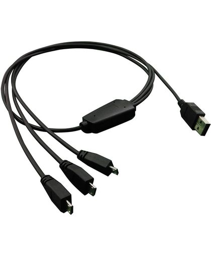 USB naar 3x USB Micro B laad kabel
