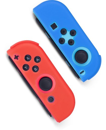 Nintendo Switch - Joy-con siliconen beschermhoesjes - Blauw en rood