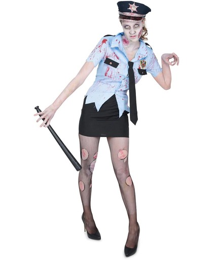 Zombie politie agente kostuum voor vrouwen - Verkleedkleding - Small