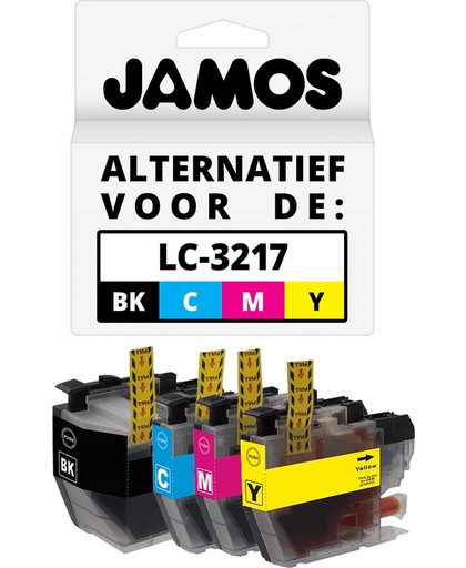 JAMOS - Inktcartridges / Alternatief voor de Brother LC-3217 Zwart & Kleuren Voordeelset