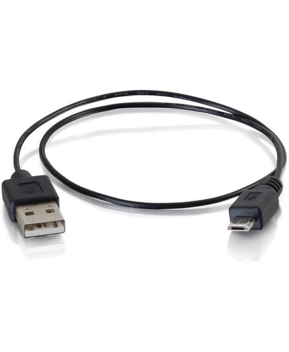 C2G 81708 0.46m USB A Micro-USB B Mannelijk Mannelijk Zwart USB-kabel