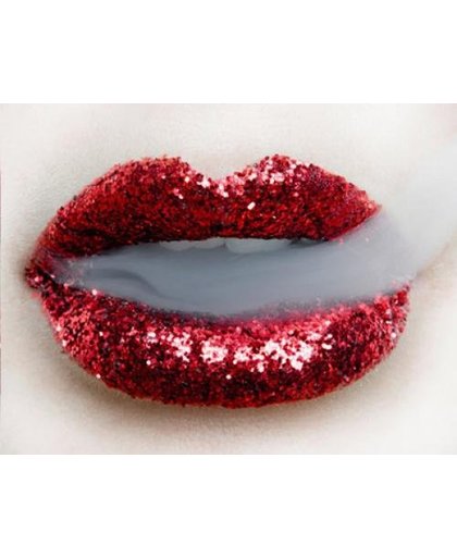 Passion Lips - Tijdelijke tattoo - Rode glitterlippen