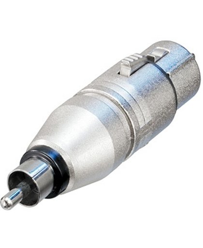 Neutrik NA2FPMM RCA XLR Zilver kabeladapter/verloopstukje