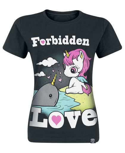 Unicorn Forbidden Love T Girls shirt zwart