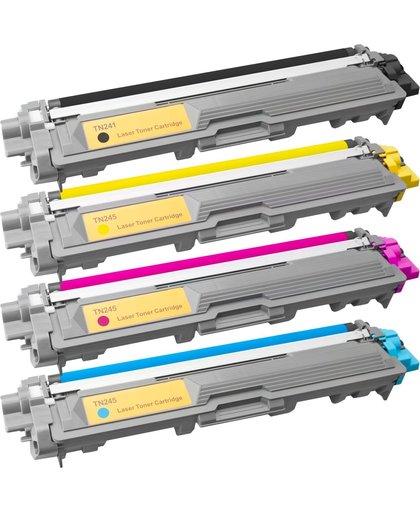 Merkloos – Inktcartridge / Alternatief voor de Set 4x Compatible Toner (je 1x BK,C,M,Y) fuer Brother TN-245/TN-241