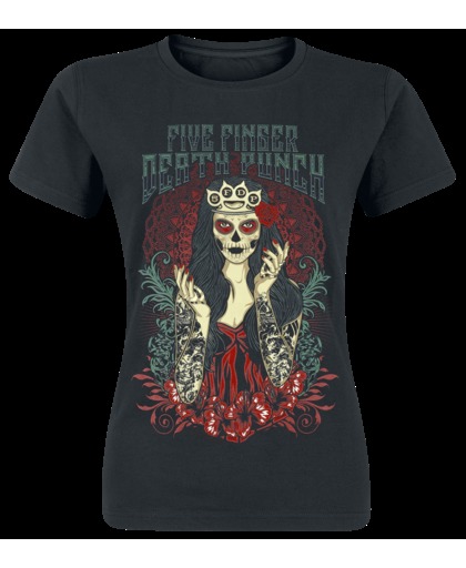 Five Finger Death Punch Lady Muerta Girls shirt zwart